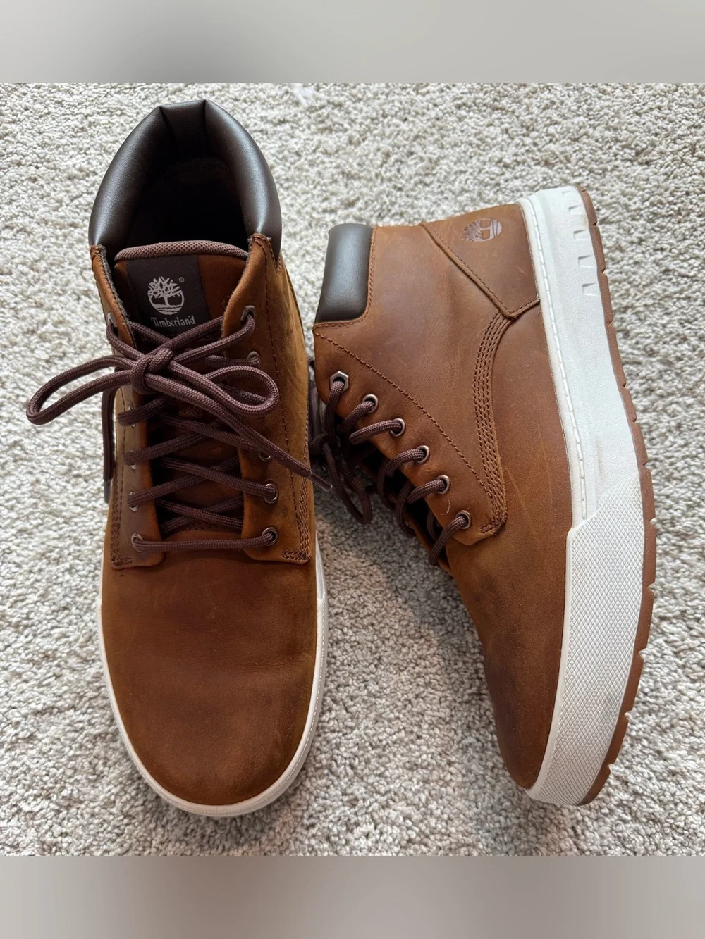 Timberland Maple Grove Leather Chukka Boots Brown size men’s 10.